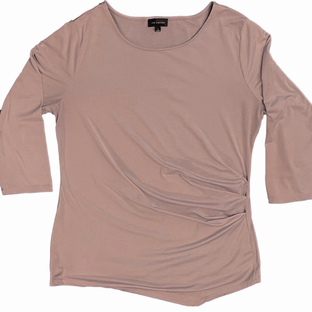 The Limited Long Sleeve Lavender Top with Side Ruching